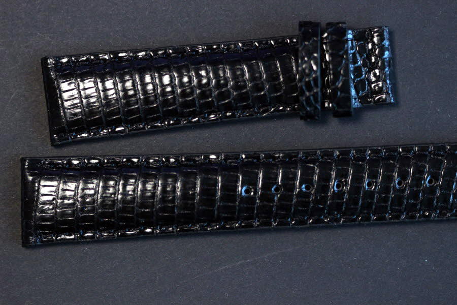 버클색상선택가능 최고급 도마뱀 가죽밴드 블랙 시계줄 22mm 도마뱀스트랩. 원시계 pistos1983